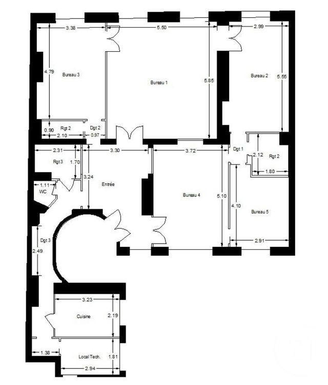 Appartement F6 à vendre - 6 pièces - 143.16 m2 - PARIS - 75010 - ILE-DE-FRANCE - Century 21 Bonsergent