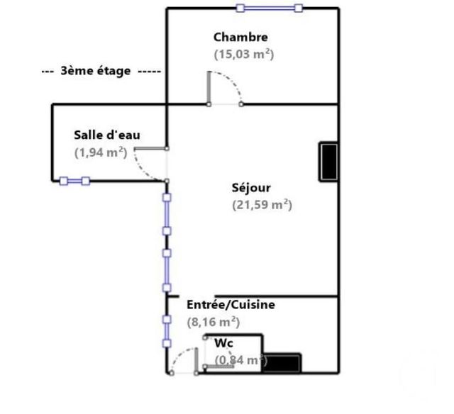 Appartement F2 à vendre - 2 pièces - 47.56 m2 - PARIS - 75010 - ILE-DE-FRANCE - Century 21 Bonsergent