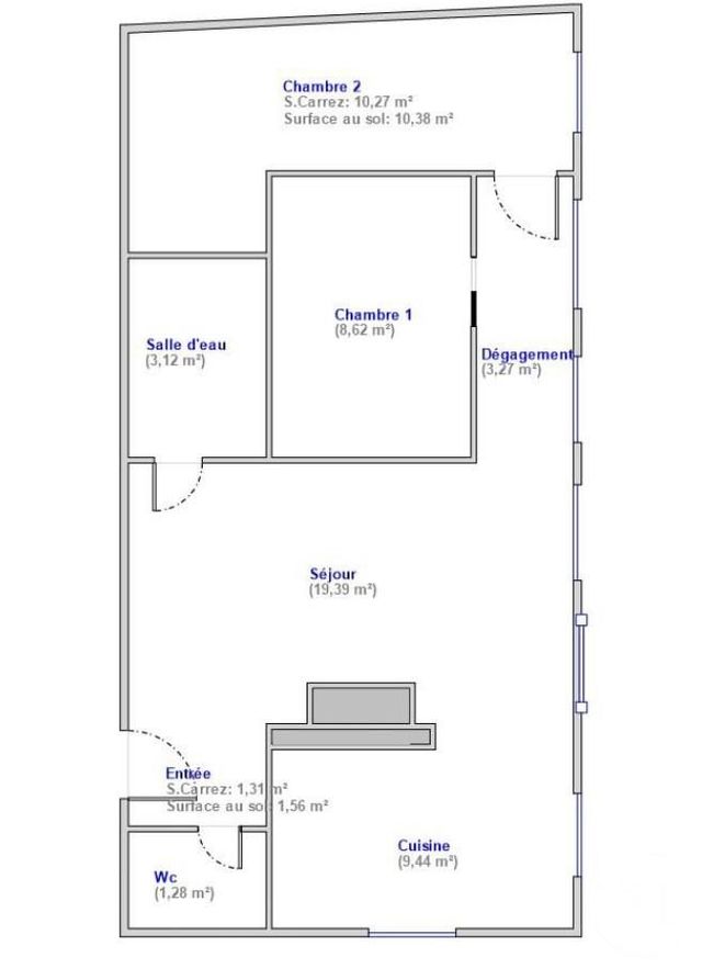 Appartement F3 à vendre - 3 pièces - 56.7 m2 - PARIS - 75010 - ILE-DE-FRANCE - Century 21 Bonsergent